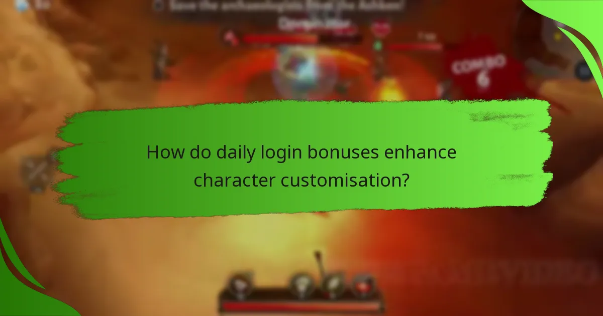 How do daily login bonuses enhance character customisation?