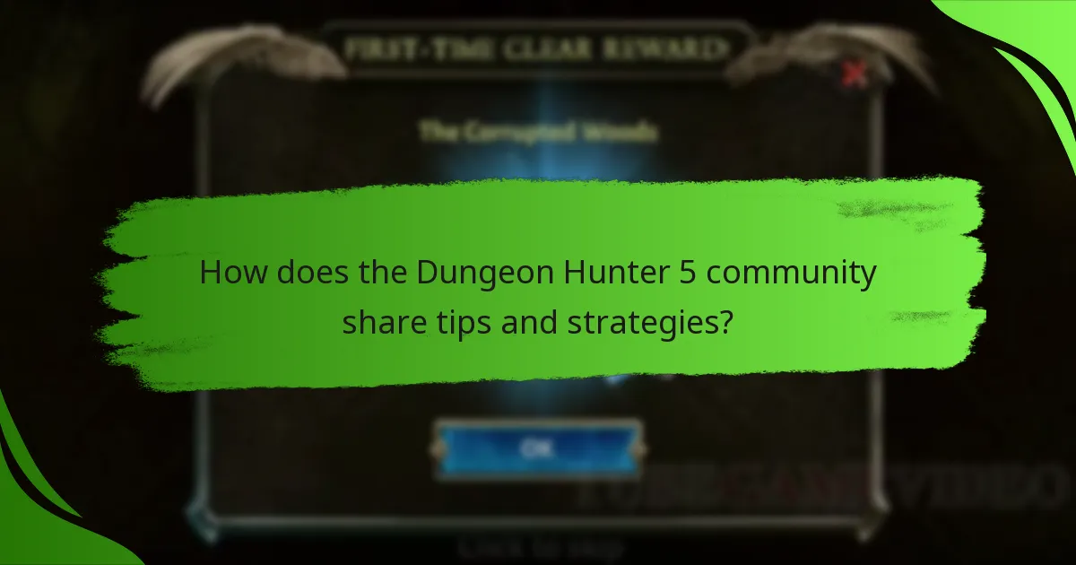 How does the Dungeon Hunter 5 community share tips and strategies?