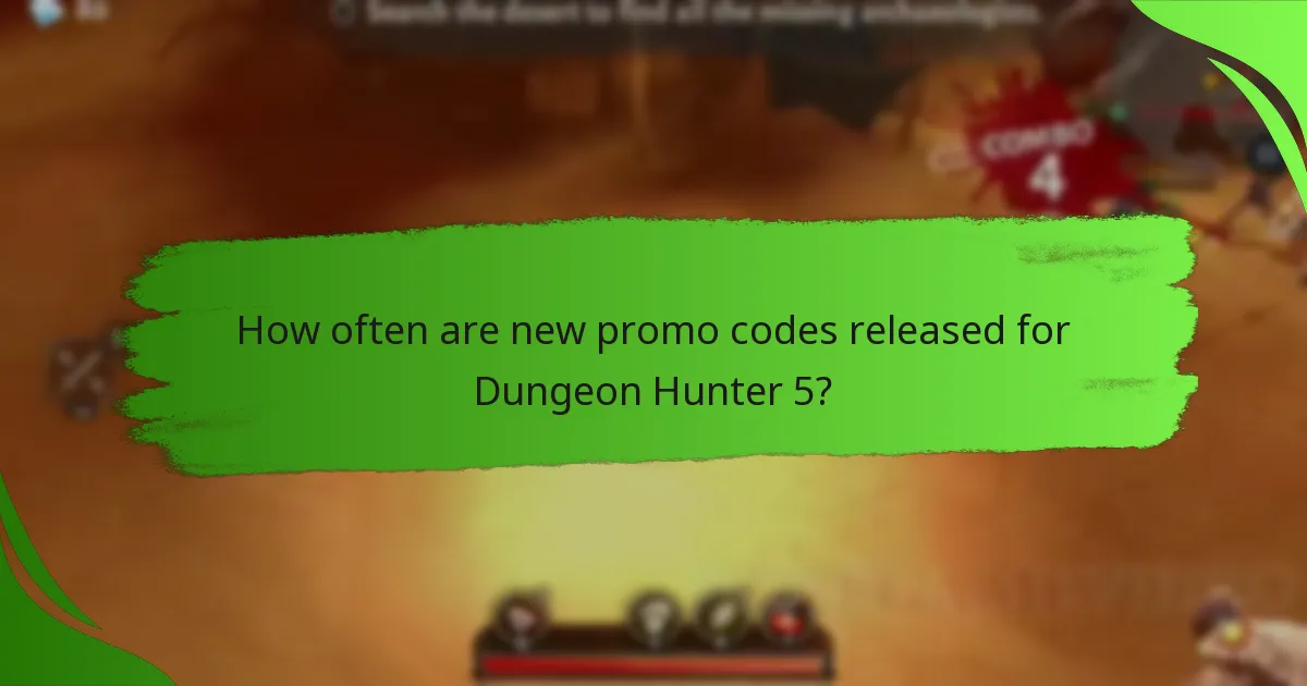 How often are new promo codes released for Dungeon Hunter 5?