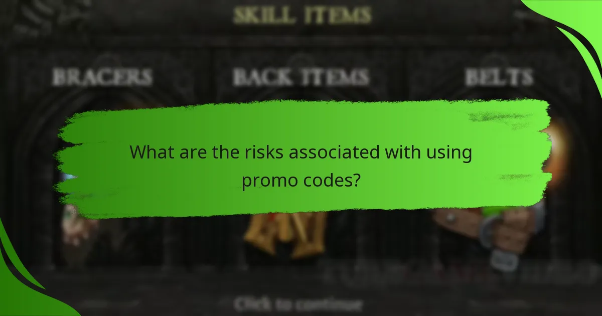 What are the risks associated with using promo codes?