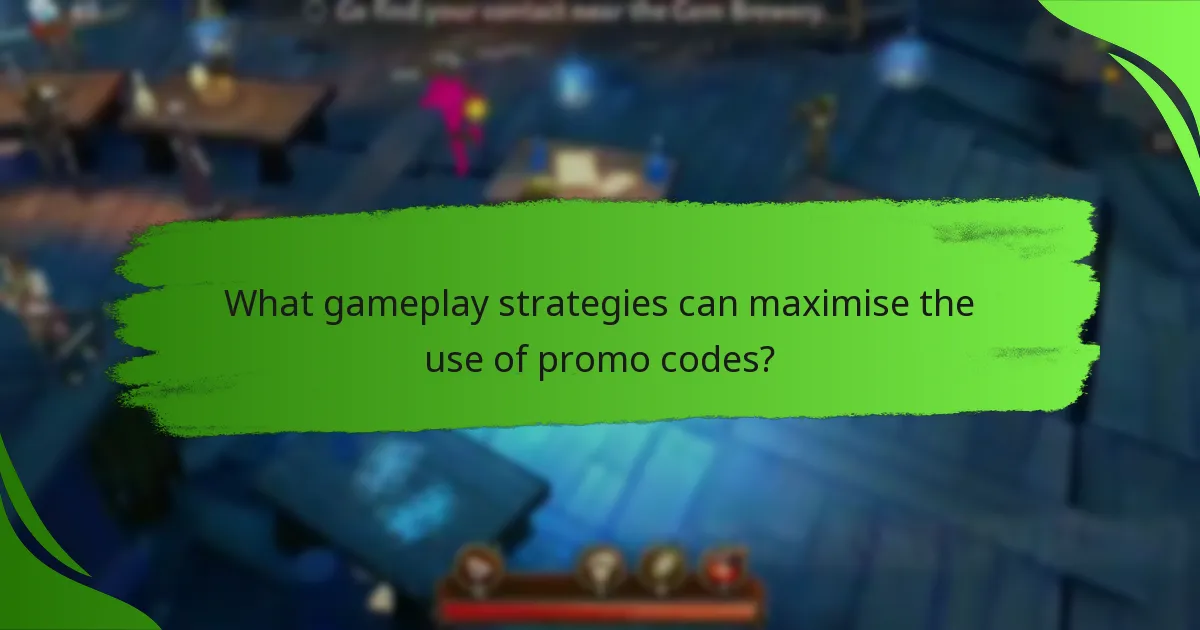What gameplay strategies can maximise the use of promo codes?