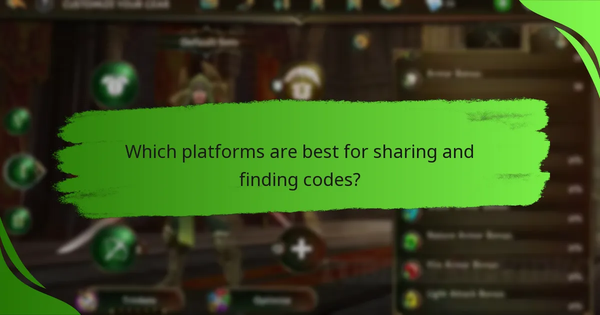 Which platforms are best for sharing and finding codes?